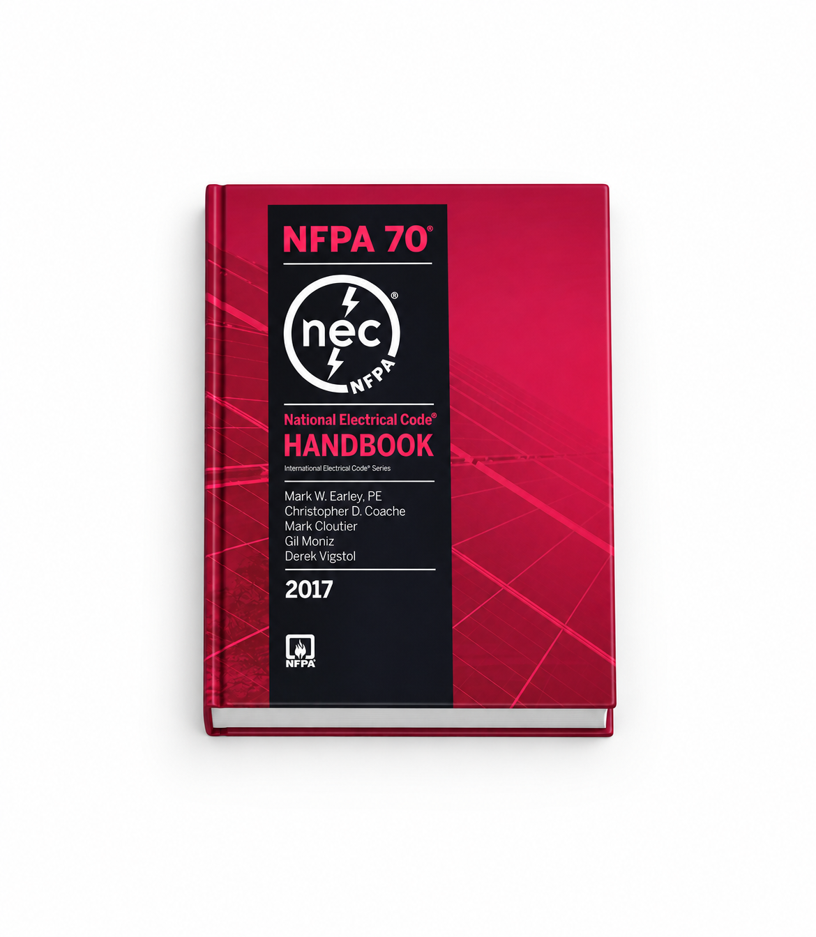2017 NFPA 70 National Electrical Code Handbook — hardcover lying flat, front cover facing up