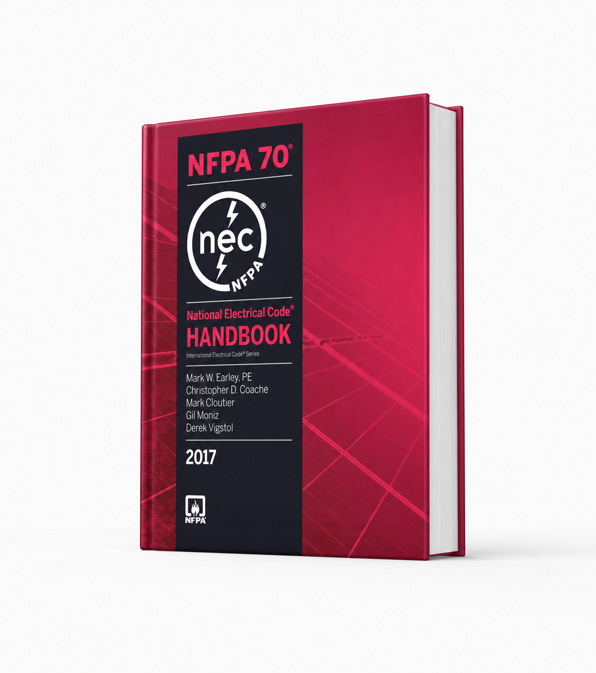 2017 NFPA 70 National Electrical Code Handbook — hardcover, front cover and page edge