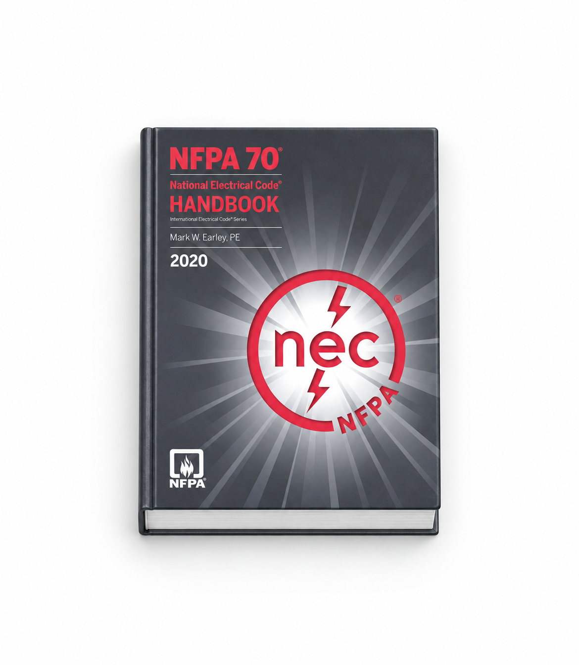 2020 NFPA 70 National Electrical Code Handbook — hardcover lying flat, front cover facing up