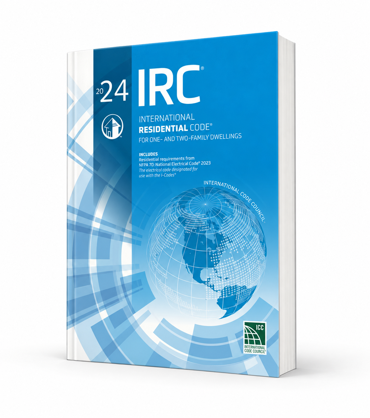 2024 International Residential Code® — softcover, standing upright