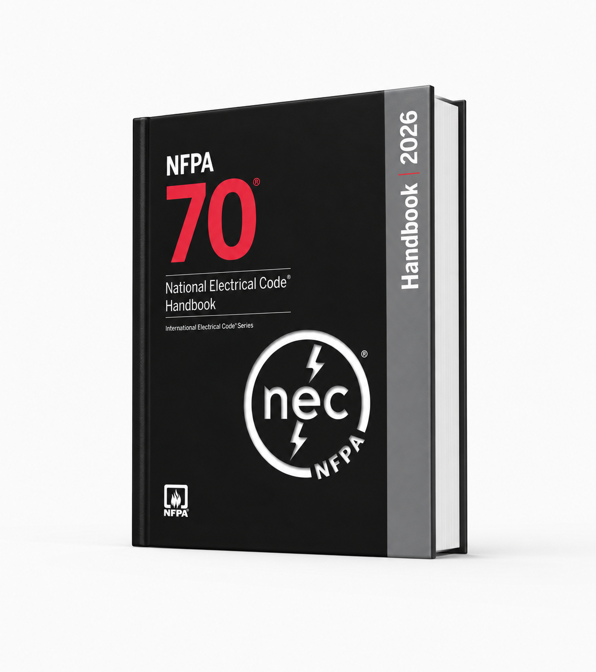 2026 NFPA 70 National Electrical Code NEC Handbook Hardcover — hardcover, front cover and page edge