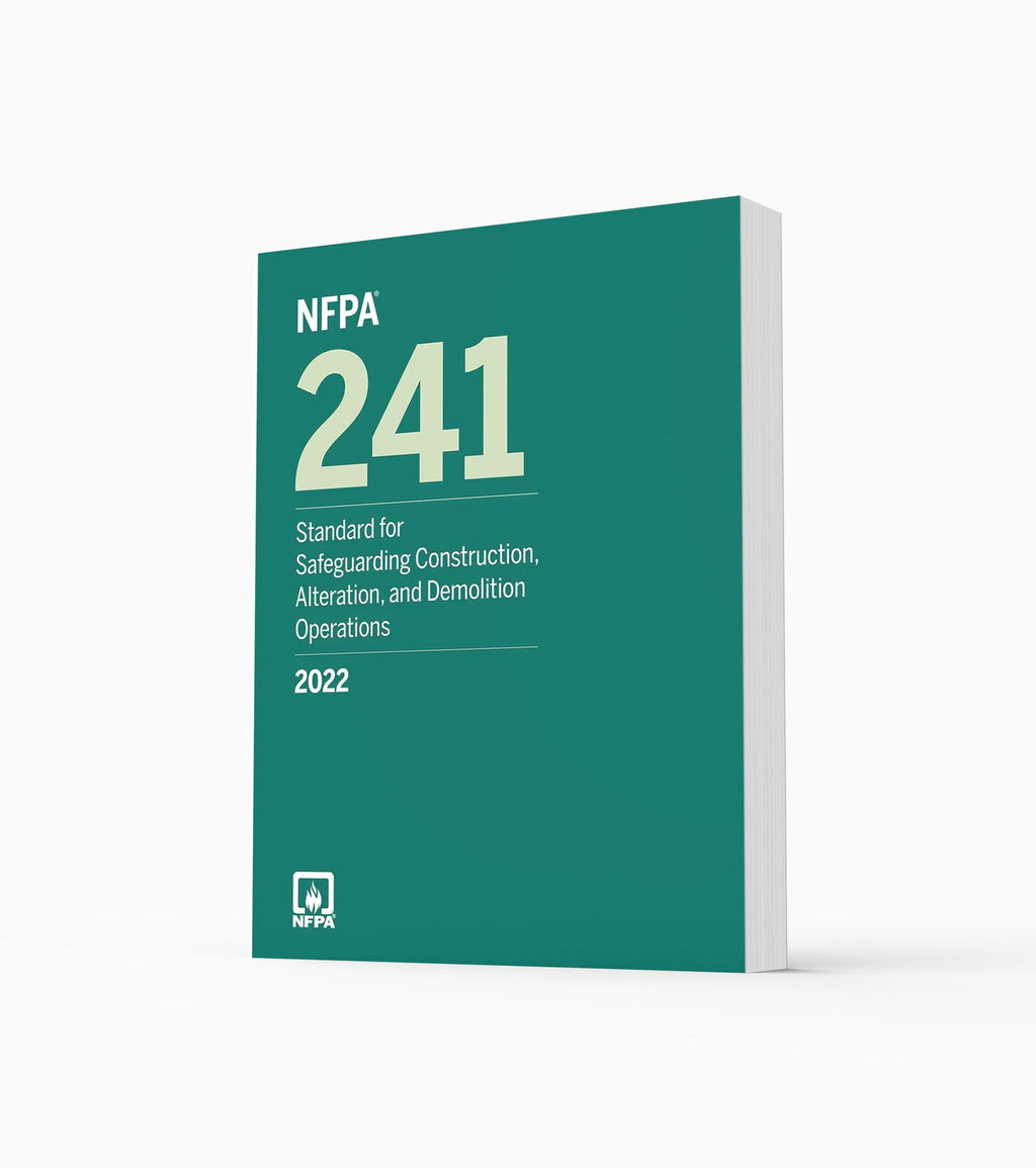 Product photo of 2022 NFPA 241 Standard for Safeguarding Construction, Alteration, and Demolition Operations, standing upright with the front cover visible.