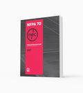 Product photo of 2017 NFPA 70 National Electrical Code, standing upright with the front cover visible.