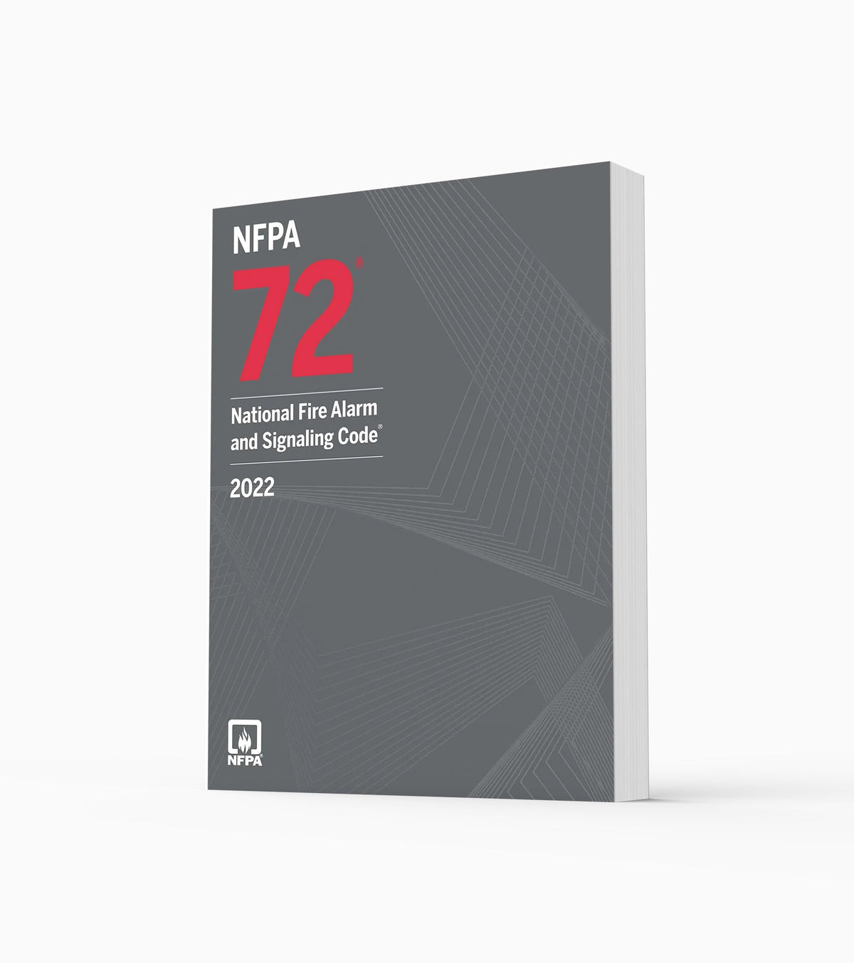 Product photo of 2022 NFPA 72 National Fire Alarm and Signaling Code, standing upright with the front cover visible.