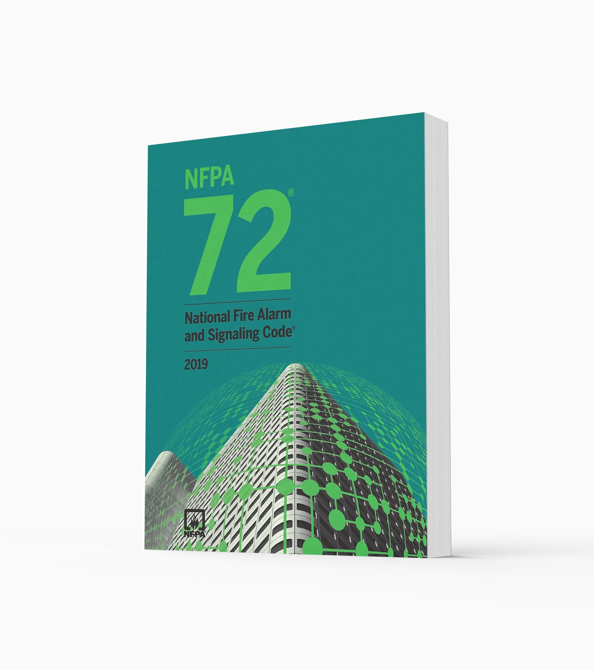 Product photo of 2019 NFPA 72 National Fire Alarm and Signaling Code, standing upright with the front cover visible.
