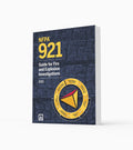 Product photo of 2021 NFPA 921 Guide for Fire and Explosion Investigations, standing upright with the front cover visible.