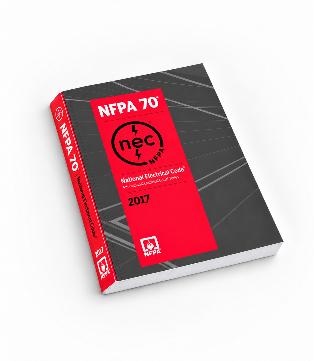 2017 NFPA 70 National Electrical Code softbound — angled front cover on white background