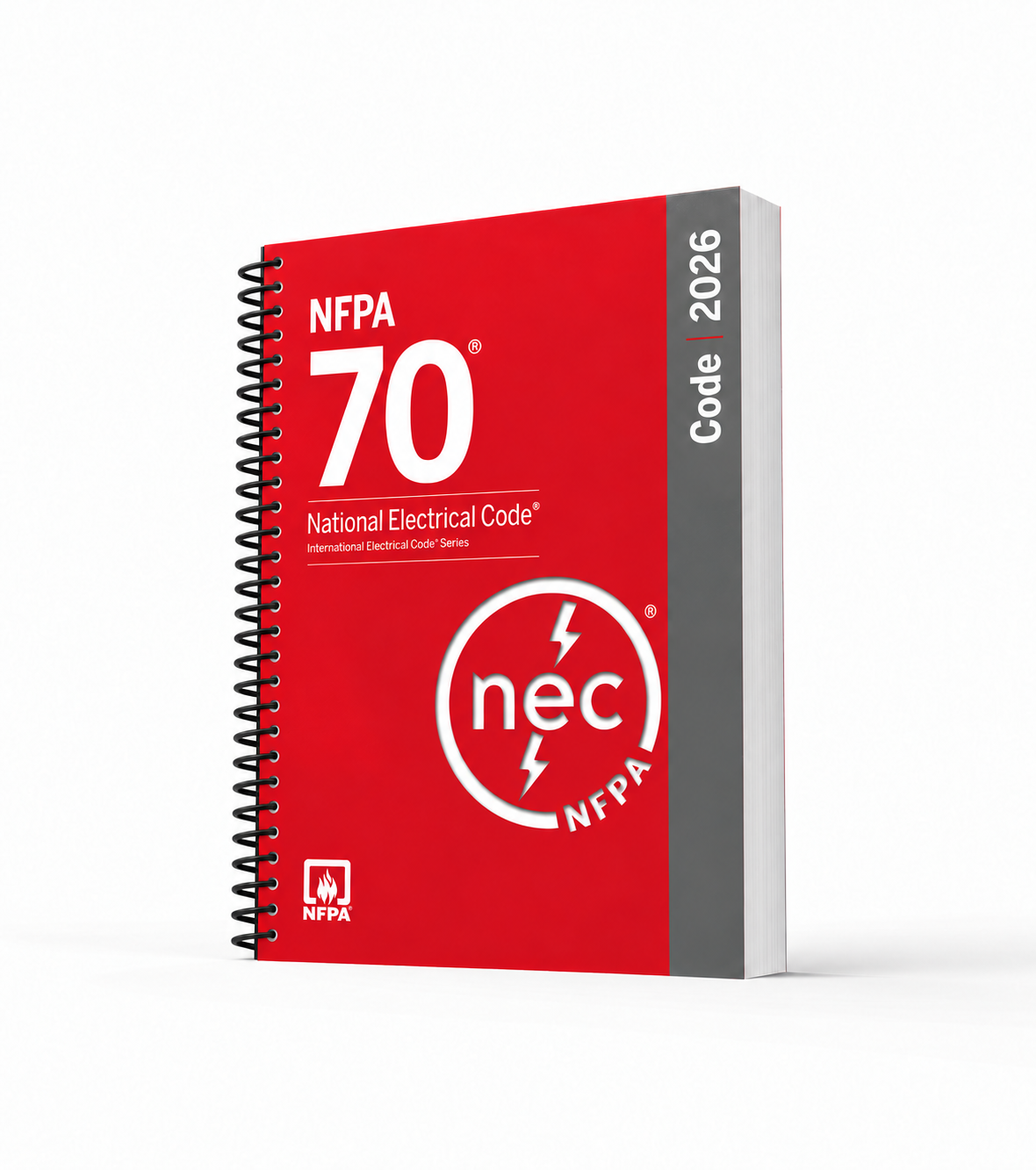 NFPA 70 National Electrical Code, 2026 edition, spiral-bound front cover